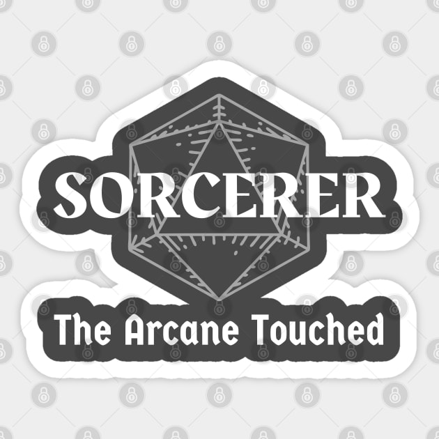 "The Arcane Touched" DnD Sorcerer Class Print Sticker by DungeonDesigns